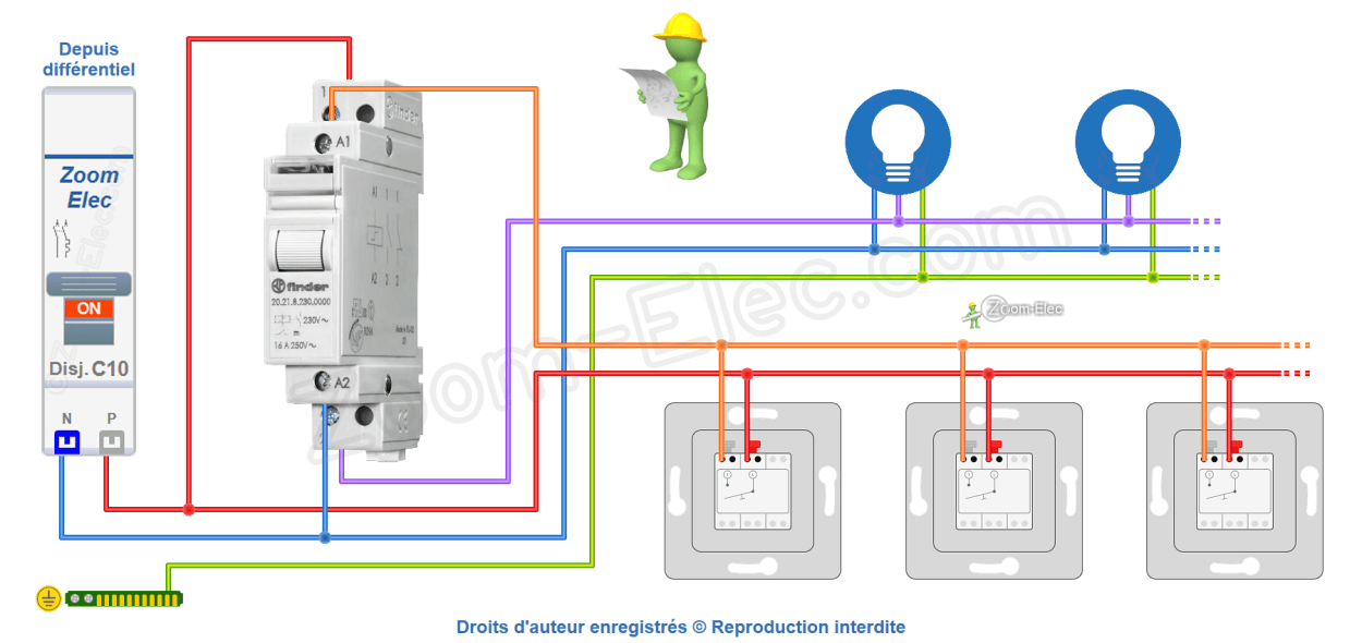 Comment brancher un télérupteur Finder — free download
