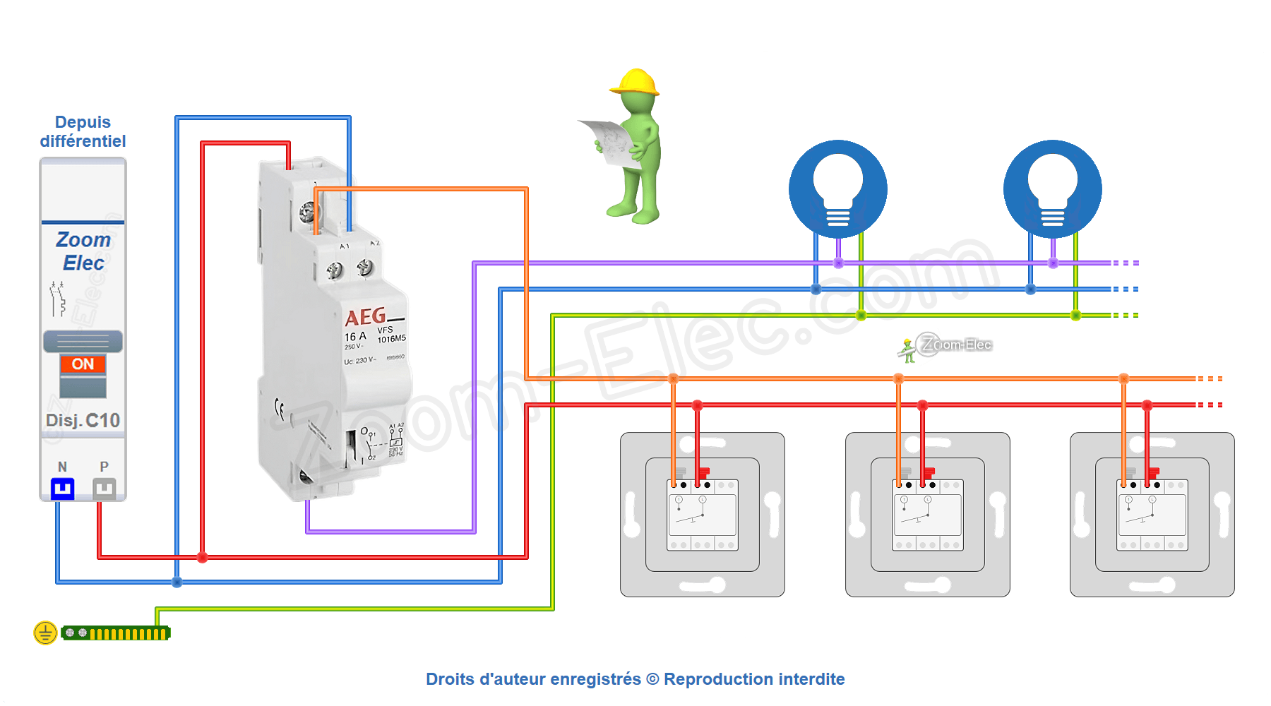 Télérupteur Branchement 3 Fils – GVGALK