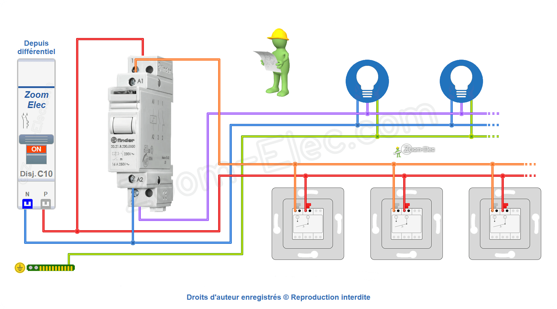 Comment brancher un télérupteur Finder — free download