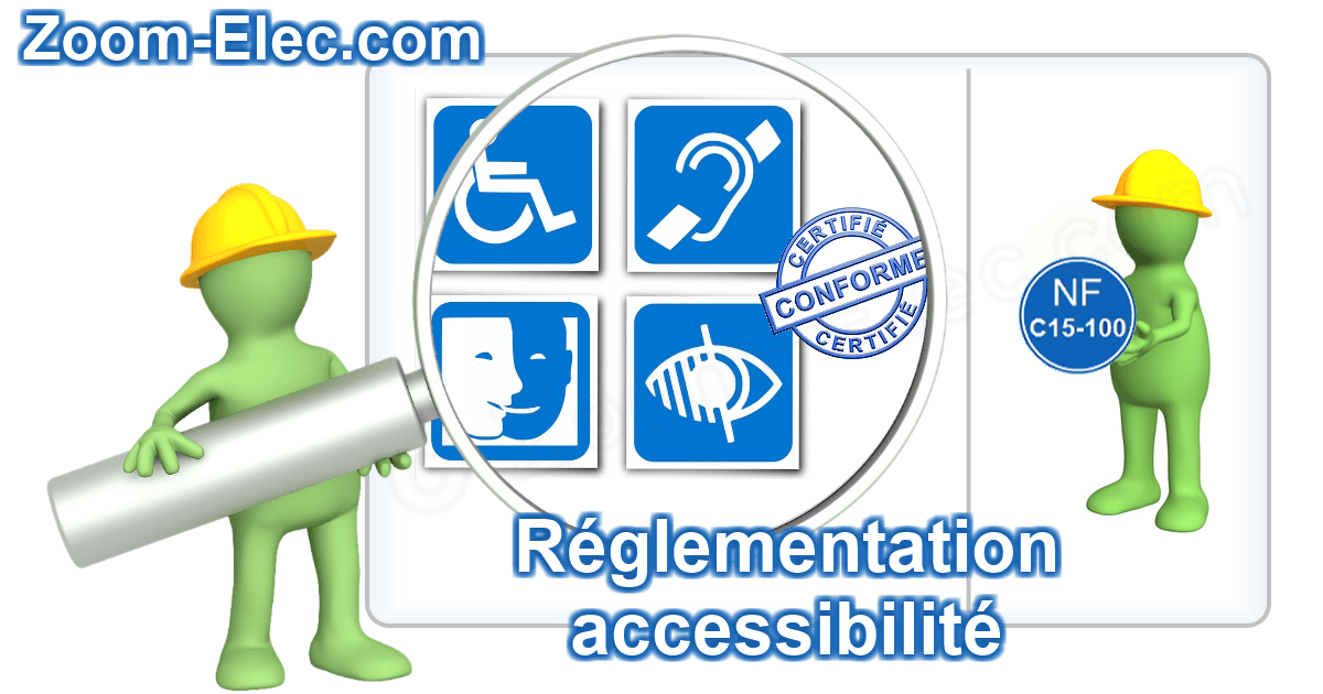 Réglementation d’accessibilité PMR des installations électriques dans les logements : hauteur des prises, interrupteurs et équipements selon les règles d’accessibilité.