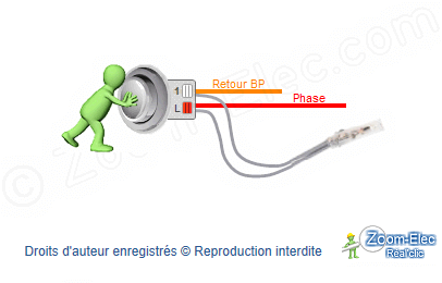 Branchement bouton poussoir avec voyant lumineux sans neutre Branchement bouton poussoir avec voyant lumineux sans neutre
