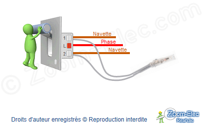 Branchement va et vient lumineux sans neutre Branchement va et vient lumineux sans neutre