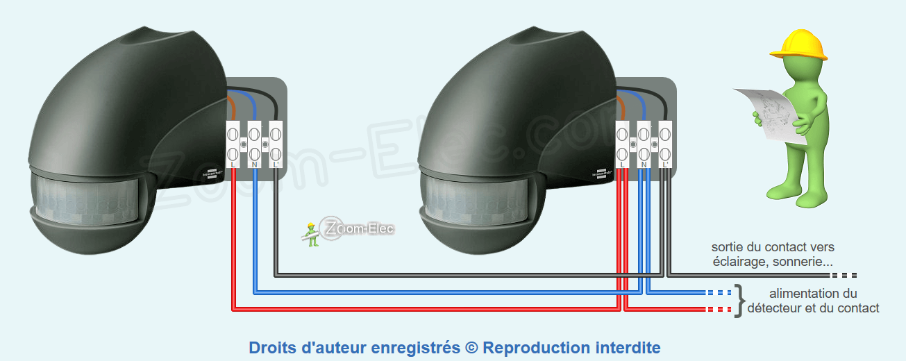 Branchement Détecteur De Mouvement En Parallèle Installation et branchement de 2 détecteurs de mouvement