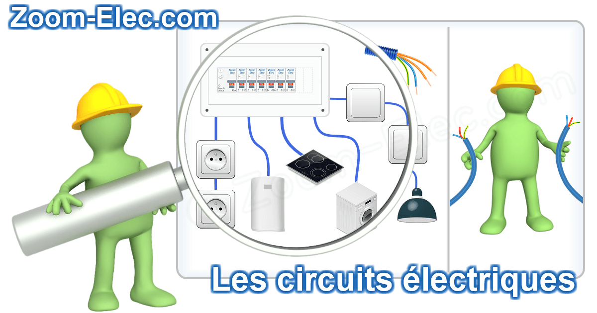 Guides sur les circuits électriques d’une installation domestique : protections, sections de conducteurs, disjoncteurs et organisation des circuits selon la norme NF C 15-100.