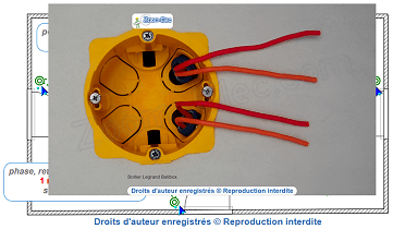 Installation du bouton-poussoir n°1 avec repiquage