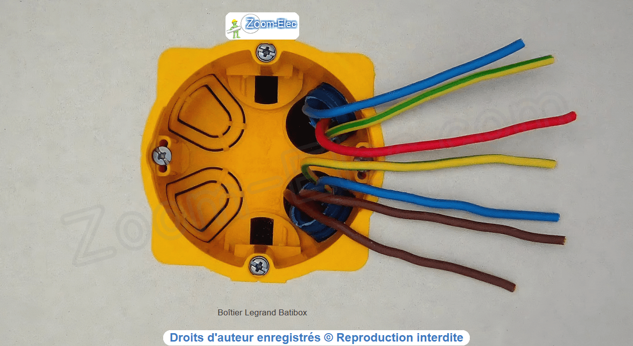 Montage du câblage d'un va et vient coté alimentation