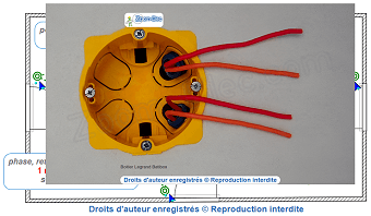 Pose du boitier du 1er poussoir avec repiquage vers le 2e