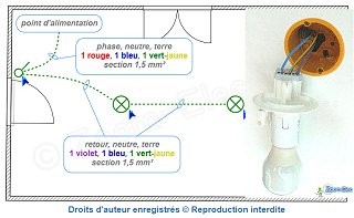 Raccordement du DCL de la lampee
