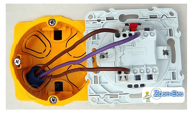 Raccordement d'interrupteur va et vient, le retour