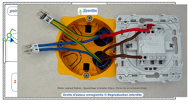 Raccordement du va-et-vient (coté phase)