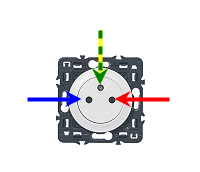 Position du neutre sur une prise - vue de face (étape 7)