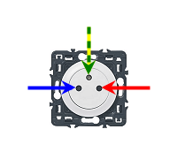 Position du neutre sur une prise - vue de face (étape 9)