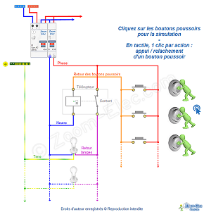 Schéma du circuit d'un télérupteur