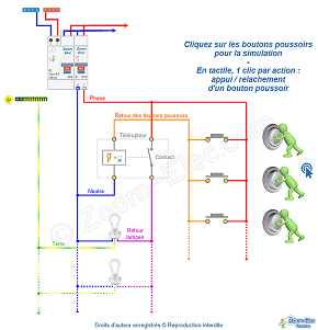 Schéma du circuit d'un télérupteur