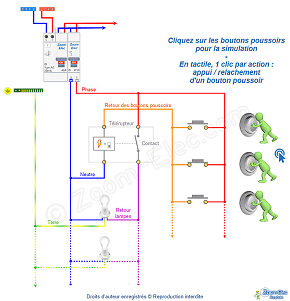 Schéma du circuit d'un télérupteur