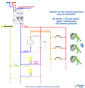 Schéma du circuit d'un télérupteur