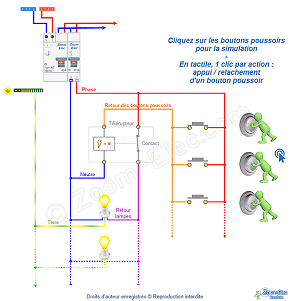 Schéma du circuit d'un télérupteur