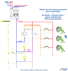 Schéma du circuit d'un télérupteur