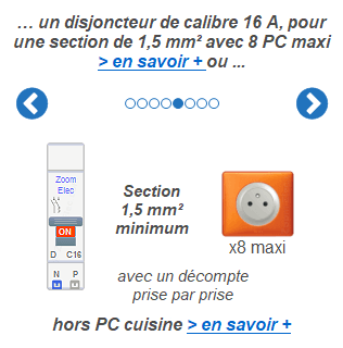 Règles générales concernant la section des fils pour une prise électrique
