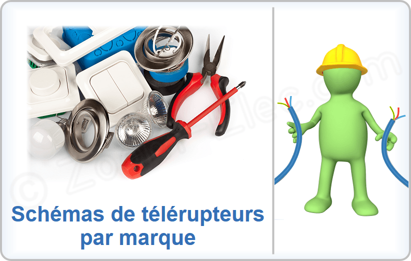 Schémas de câblage et branchement de télérupteurs – Accès aux fiches par modèle et marque