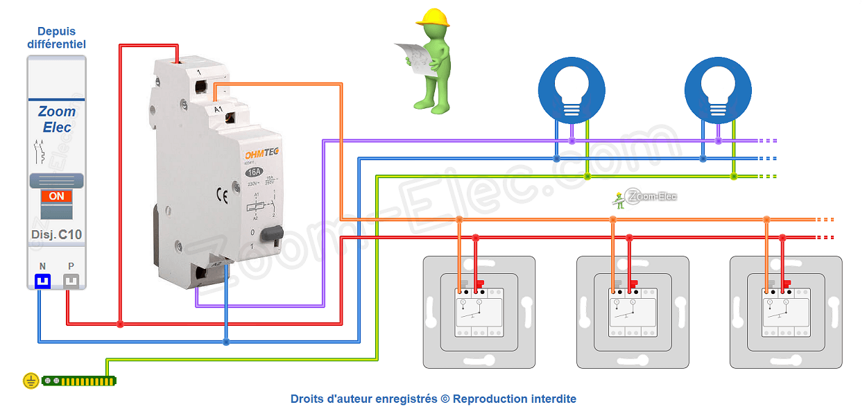 Comment brancher un télérupteur Ohmtec ?