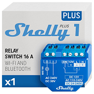 Interrupteur - commutateur de relais connecté Shelly - 16A - Wi-Fi & Bluetooth - Compatible Alexa & Google Home - App iOS Android